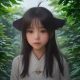 邪恶少女漫画导航站高级编辑苏墨染的工作照，坐在宽屏显示器前浏览漫画平台页面、做资讯整理笔记，桌面整洁，旁边放着一杯咖啡，展现出沉稳的工作状态
